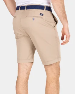Cotton chino shorts - Shimmering Sand