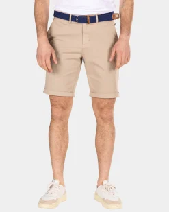 Cotton chino shorts - Shimmering Sand
