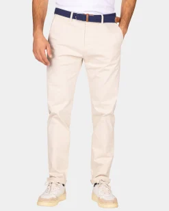 Cotton ecru chino - Powder Sand