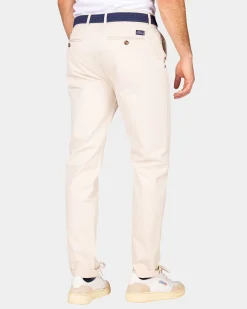 Cotton ecru chino - Powder Sand