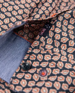 Cotton elastane long sleeved shirt - Trent Petrol