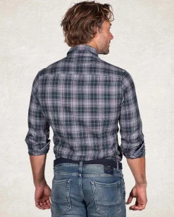 Cotton flannel green checkered shirt - Crushing Green