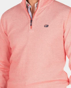 Cotton half zip sweater - Red Cider