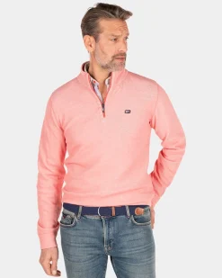 Cotton half zip sweater - Red Cider