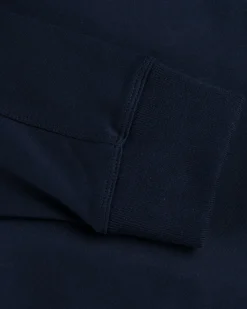 Cotton jumper with zipper Urenui - Reef Navy