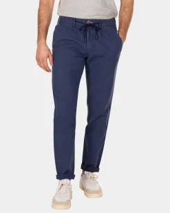 Cotton linen chino - Dusk Navy