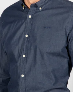 Cotton long sleeve shirt Upper Mangatawhiri - Ink Navy