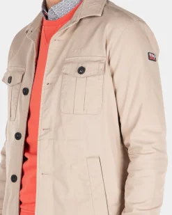 Cotton overshirt - Shimmering Sand