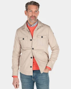 Cotton overshirt - Shimmering Sand