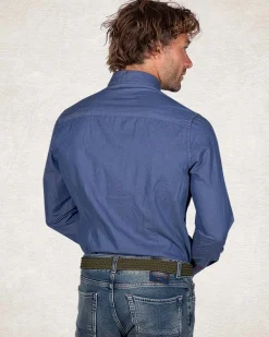 Cotton plain shirt - Bright Water Blue