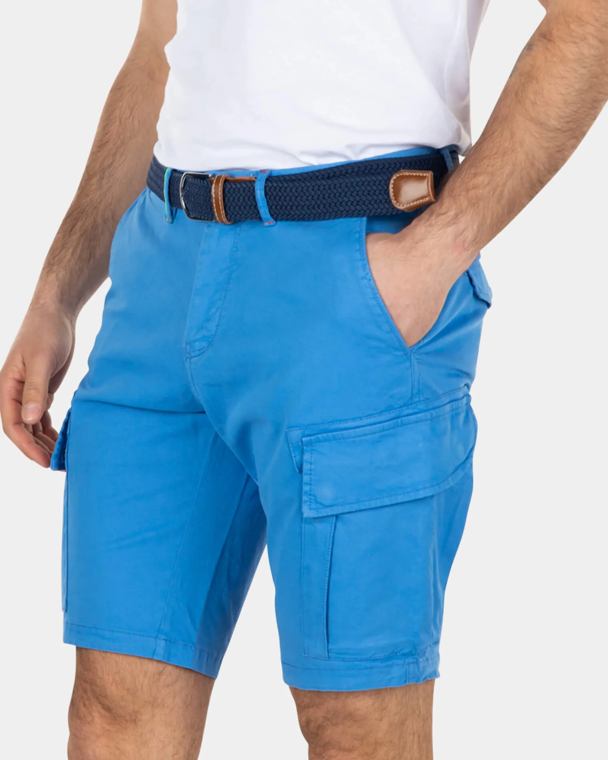 Cotton stretch cargo shorts