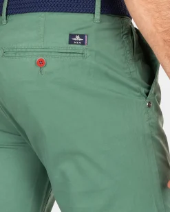 Cotton stretch chino - Amazon Green