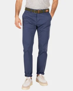 Cotton stretch chino - Dusk Navy