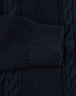 Cotton turtle neck jumper Erskine - Ink Navy