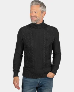 Cotton turtle neck jumper Erskine - Eucalyptus Green