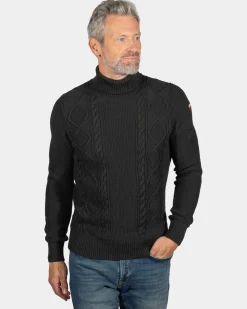 Cotton turtle neck jumper Erskine - Eucalyptus Green