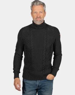 Cotton turtle neck jumper Erskine - Eucalyptus Green