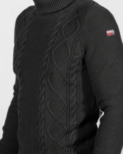 Cotton turtle neck jumper Erskine - Eucalyptus Green