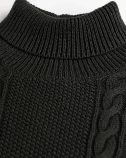 Cotton turtle neck jumper Erskine - Eucalyptus Green