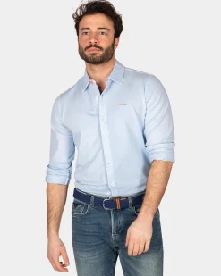 Cottton knitted shirt - Rhythm Blue