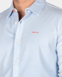 Cottton knitted shirt - Rhythm Blue