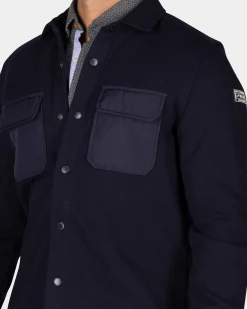 Dark blue fleece overshirt - Winter Navy
