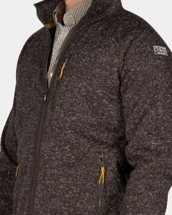 Dark brown fleece cardigan - Dark Mocca