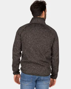 Dark brown fleece cardigan - Dark Mocca