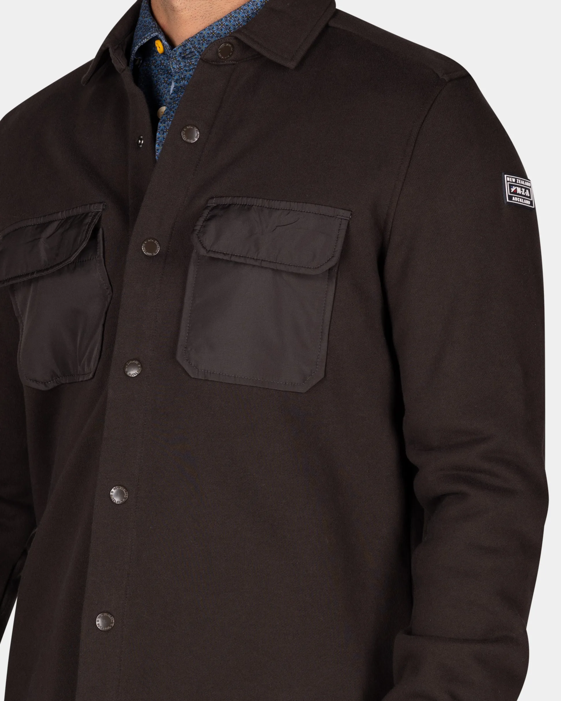 Dark brown fleece overshirt - Dark Mocca