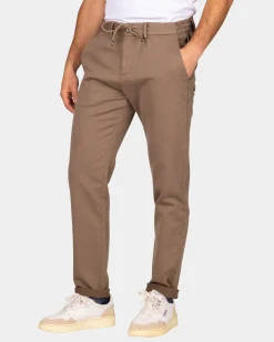 Dark brown jersey chino - Dark Mocca