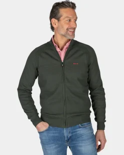 Dark green cotton cardigan
