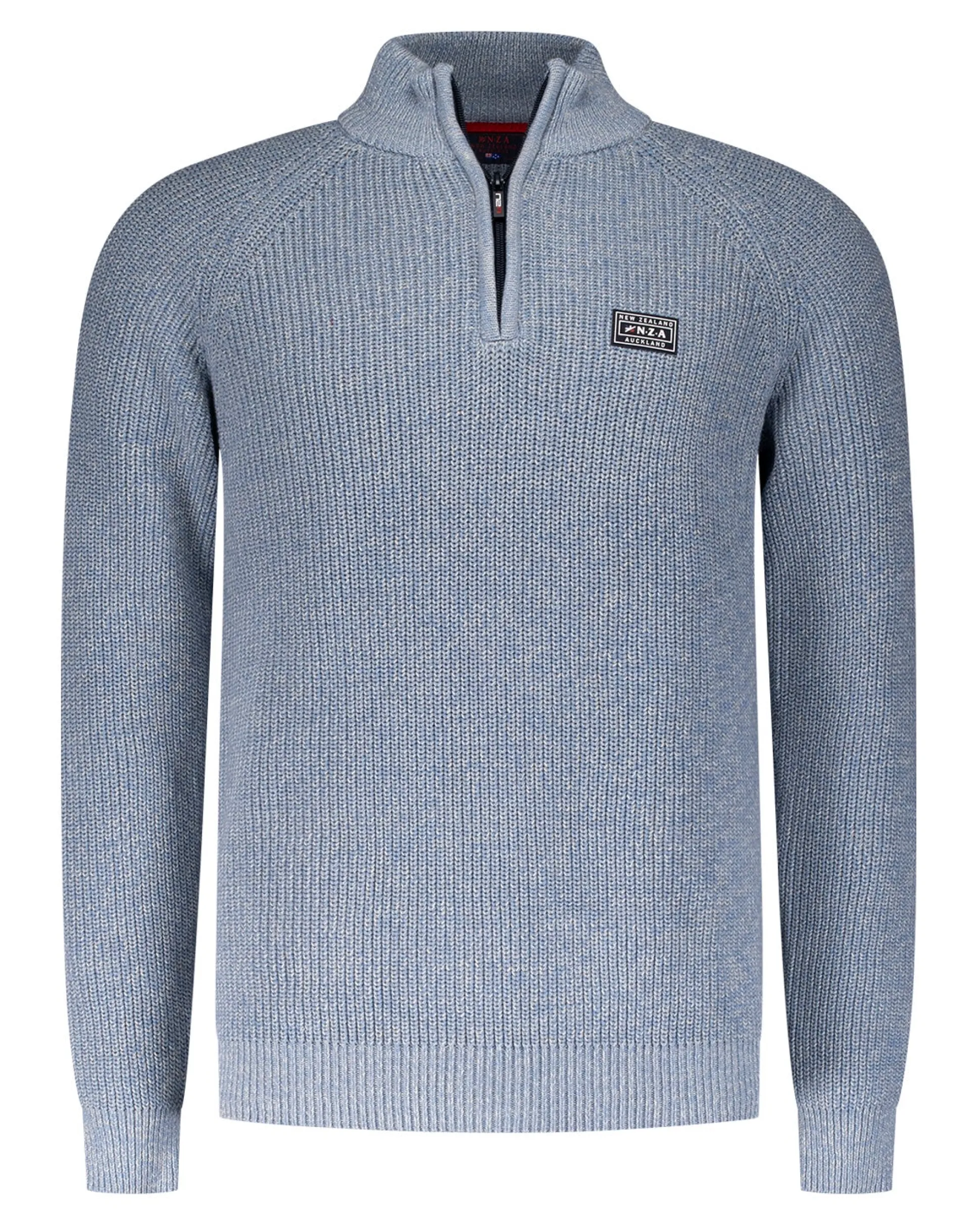 Dark green cotton sweater with half-zip - Brave Blue