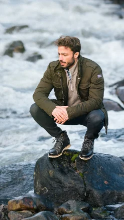 Dark green field jacket - Gravel Green