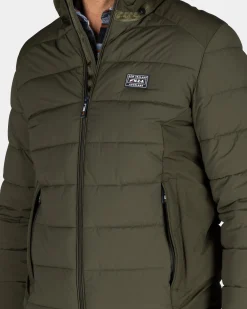 Dark green padded jacket - Quartz Green
