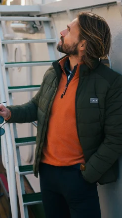 Dark green padded jacket - Quartz Green
