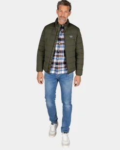 Dark green padded jacket - Quartz Green