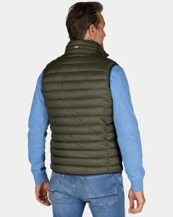 Dark green quilted bodywarmer - Quartz Green