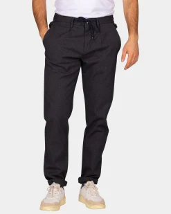 Dark grey wool look pants - Antra