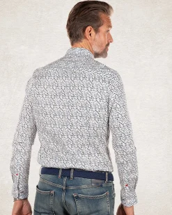 Ecru cotton long sleeved shirt - Ecru MultiColour