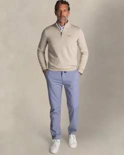 Ecru half zip cotton sweater