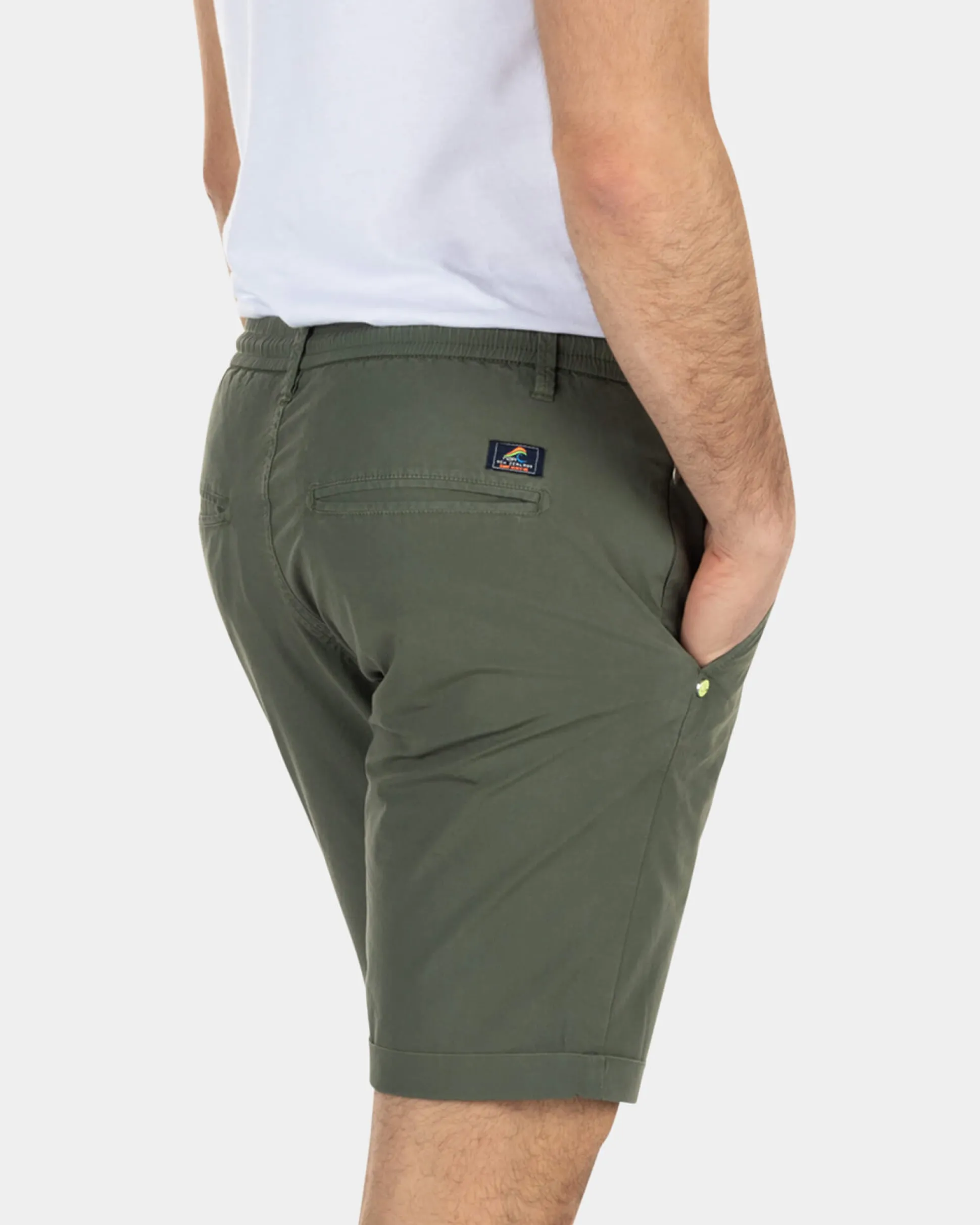 Effen katoenen chino shorts - High Summer Army