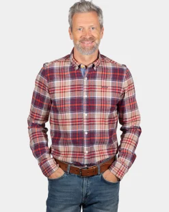 Flannel checkered shirt Opotiki - Orange Multicolour
