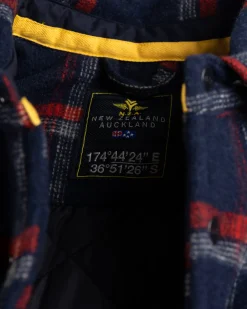 Flannel padded overshirt Otira - Ink Navy