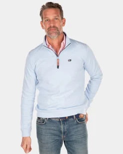 Fleece half zip sweater - Rhythm Blue