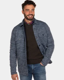 Fleece overshirt Frankton - Steady Navy