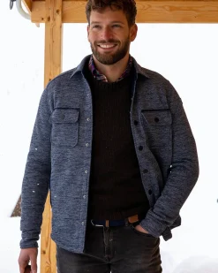 Fleece overshirt Frankton - Steady Navy