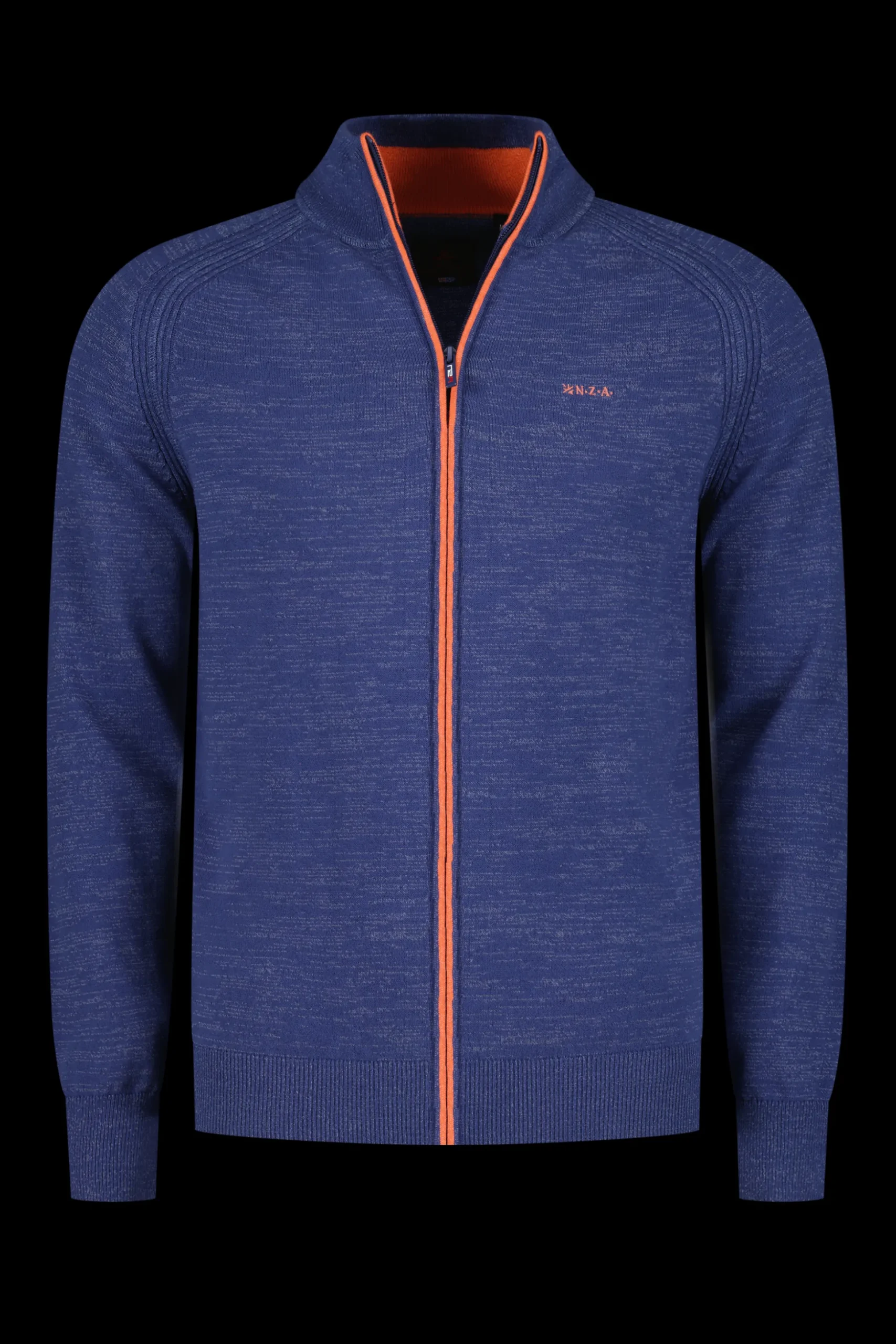 Full zip cotton cardigan - Dusk Navy