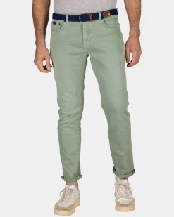 Green 5 pocket jeans - Sage