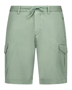 Green Cargo Shorts with Stretch