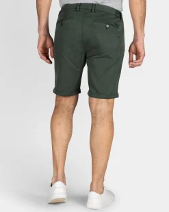 Green Chino Shorts with Stretch